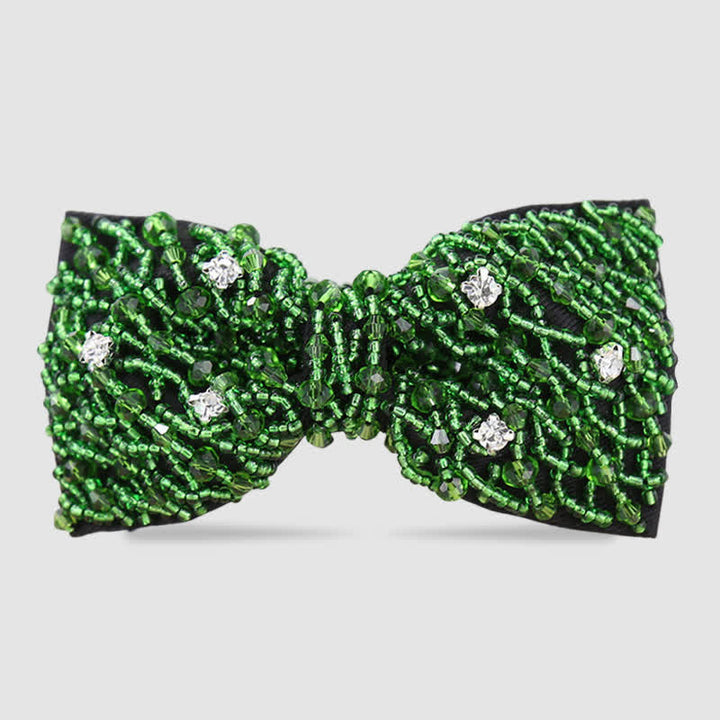 Fliege mit Strass-Kristallen und Perlenstickerei