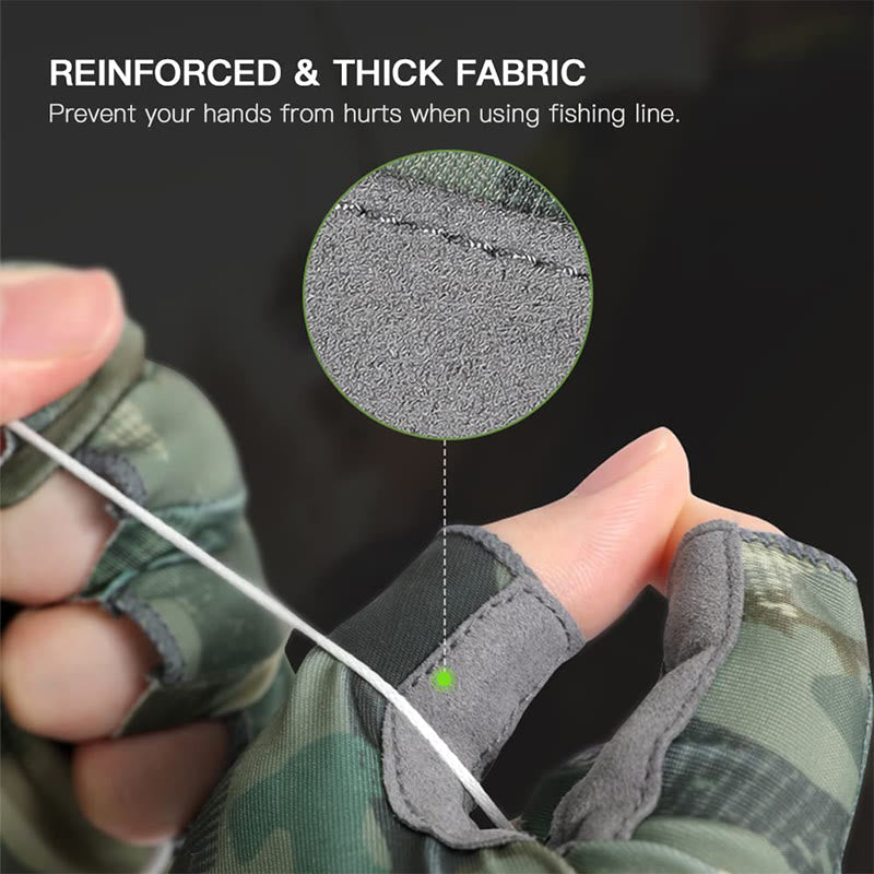 Rutschfeste, atmungsaktive, hochelastische Halbfinger-Eisseidenhandschuhe für den Außenbereich