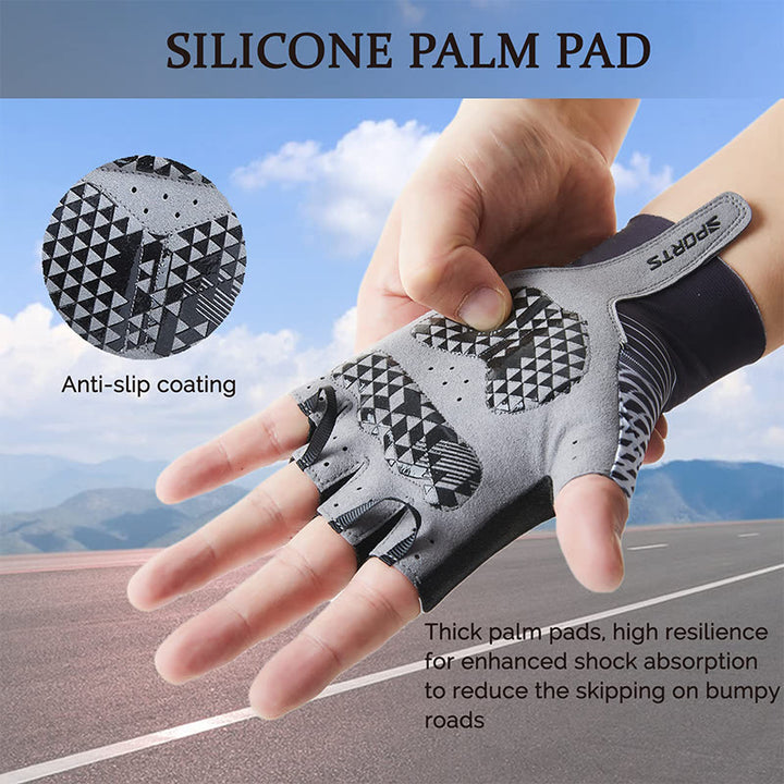 Sportliche rutschfeste, atmungsaktive fingerlose Handschuhe