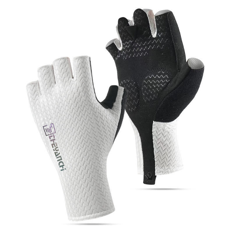Rutschfeste, atmungsaktive fingerlose Handschuhe für Outdoor-Sport