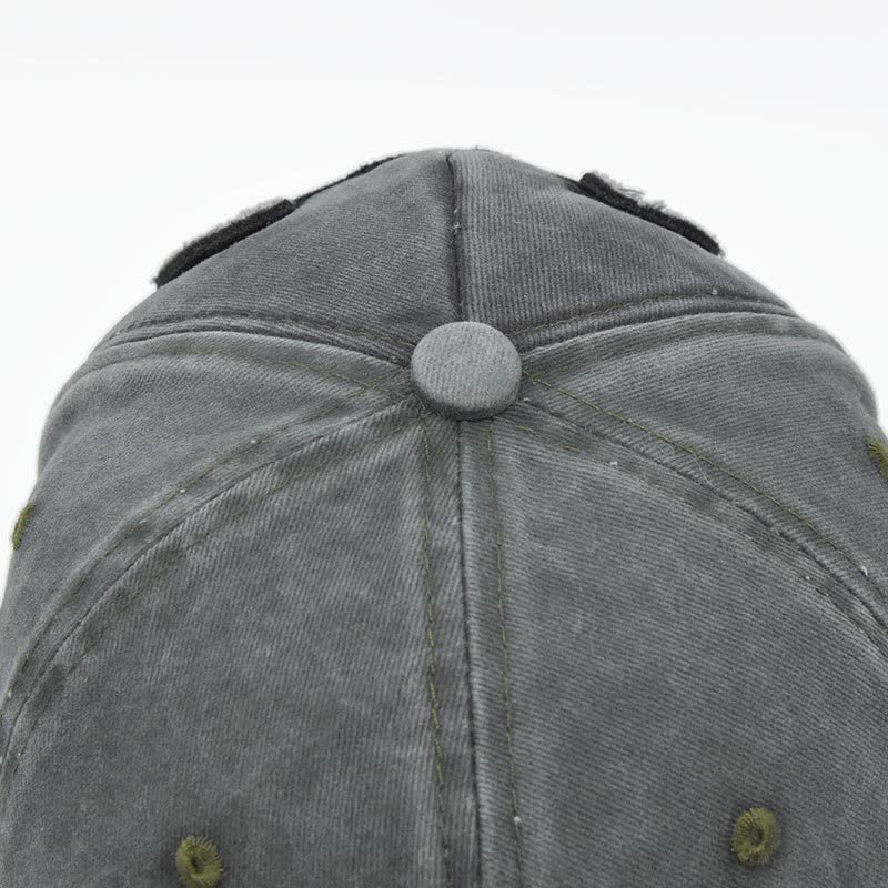 Vintage Street Style bestickte Bull Washed Baseballkappe