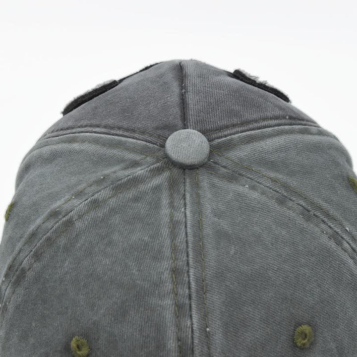 Vintage Street Style bestickte Bull Washed Baseballkappe