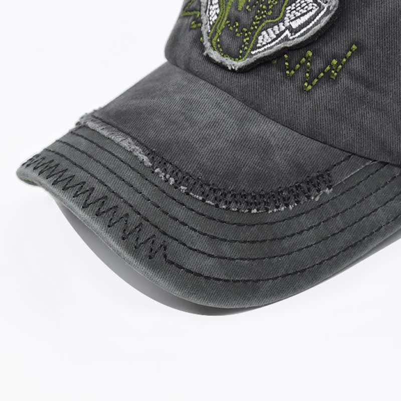 Vintage Street Style bestickte Bull Washed Baseballkappe