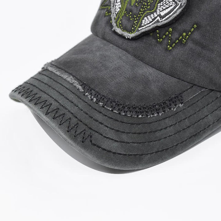 Vintage Street Style bestickte Bull Washed Baseballkappe