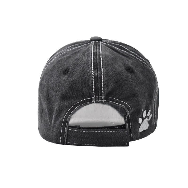 Dog Vibes Only – Bestickte, gewaschene Baseballkappe