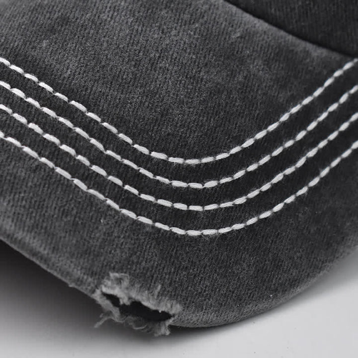 Dog Vibes Only – Bestickte, gewaschene Baseballkappe