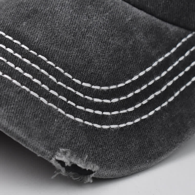 Dog Vibes Only – Bestickte, gewaschene Baseballkappe