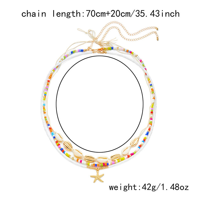 Boho-Sommer-Hüftkette mit bunten Perlen für Damen