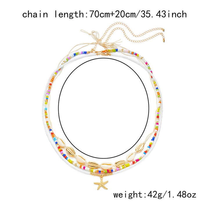 Boho-Sommer-Hüftkette mit bunten Perlen für Damen