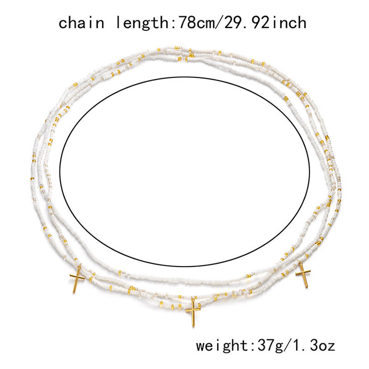 Boho-Sommer-Hüftkette mit bunten Perlen für Damen