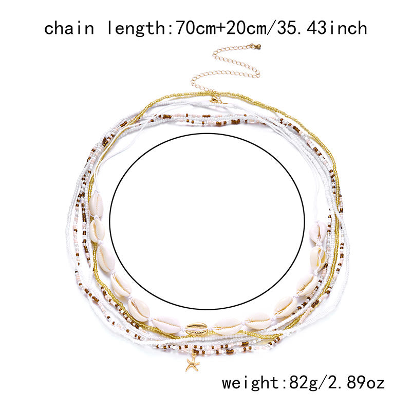 Boho-Sommer-Hüftkette mit bunten Perlen für Damen