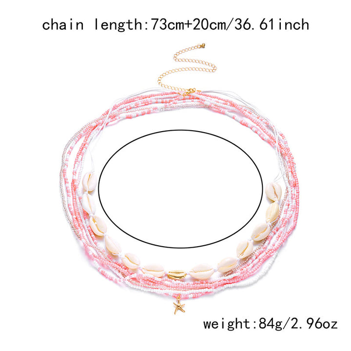 Boho-Sommer-Hüftkette mit bunten Perlen für Damen