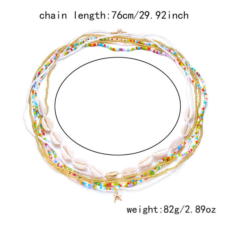 Boho-Sommer-Hüftkette mit bunten Perlen für Damen