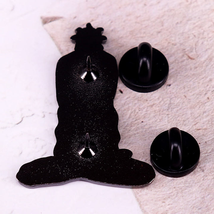 Emaille-Brosche „Die himmlische Göttin Sonne und Mond“ für Damen