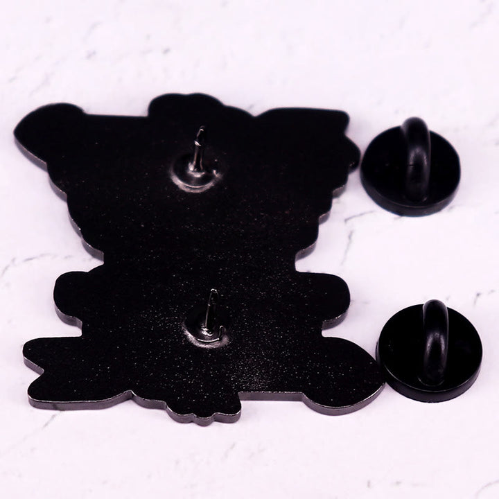 Sie flüsterten ihr zu: „Du kannst dem Sturm nicht standhalten“, Emaille-Brosche