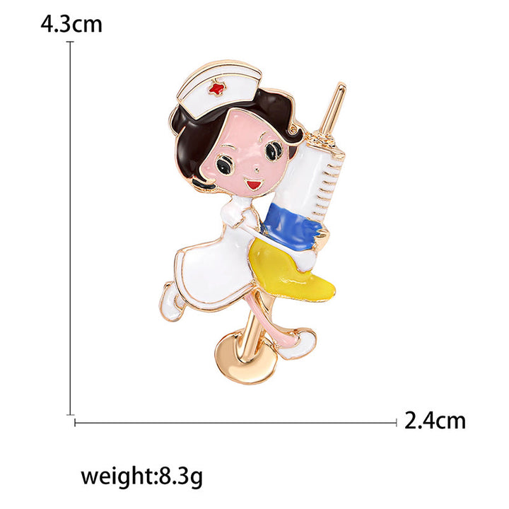 Cut Nurse Medical Nurse Geschenk Emaille Brosche