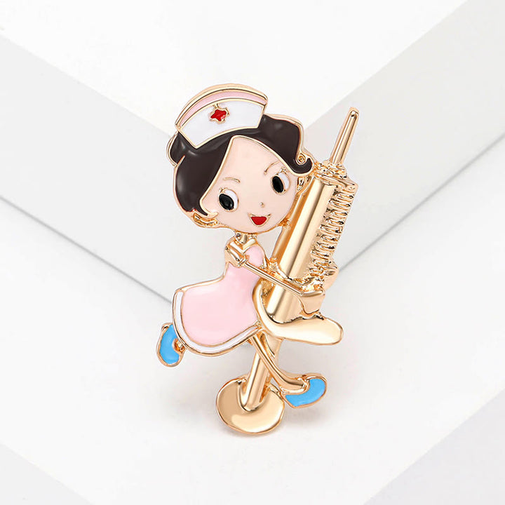 Cut Nurse Medical Nurse Geschenk Emaille Brosche