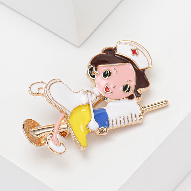 Cut Nurse Medical Nurse Geschenk Emaille Brosche