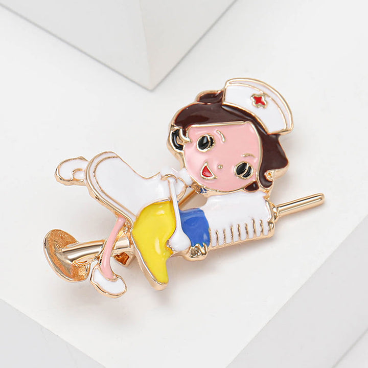 Cut Nurse Medical Nurse Geschenk Emaille Brosche
