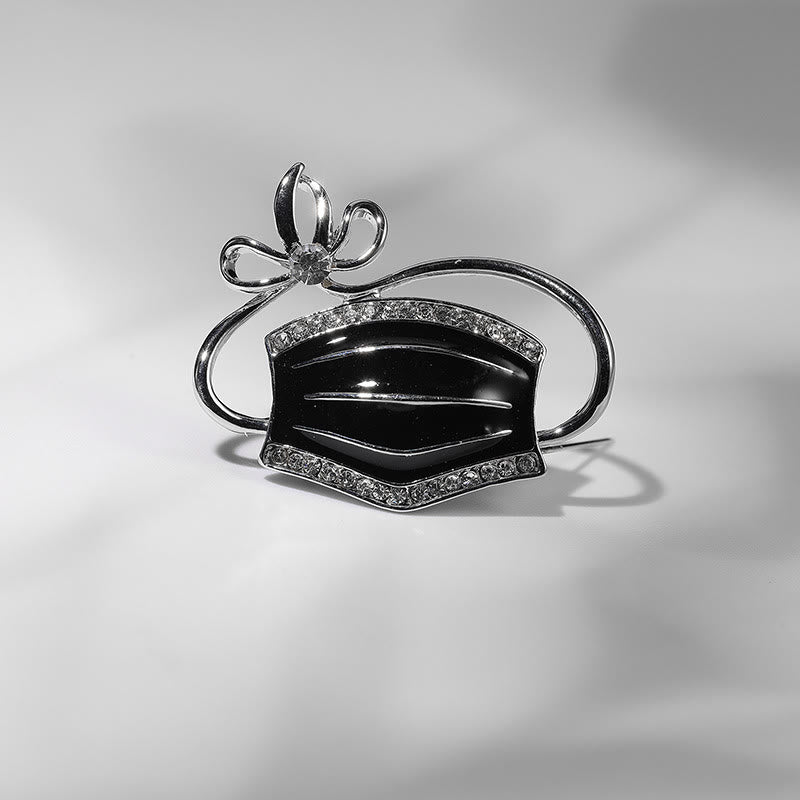 Krankenschwester Arzt Kristall Mund Maske Form Krankenschwester Geschenk Emaille Brosche