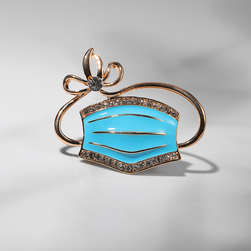 Krankenschwester Arzt Kristall Mund Maske Form Krankenschwester Geschenk Emaille Brosche