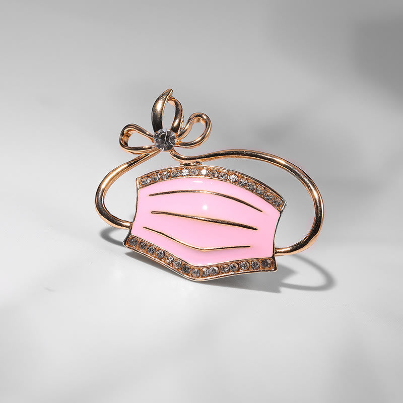 Krankenschwester Arzt Kristall Mund Maske Form Krankenschwester Geschenk Emaille Brosche