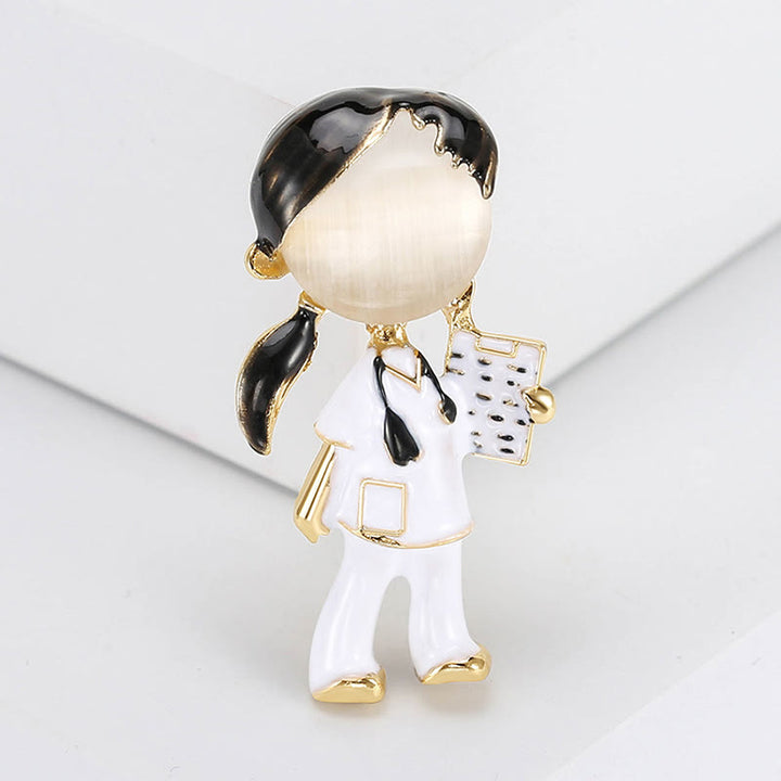 Cut Nurse Medical Serie Krankenschwester Geschenk Emaille Brosche