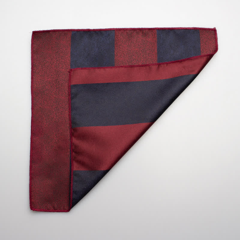 Einstecktuch für Herren mit kontrastierenden Farben und dicken Streifen