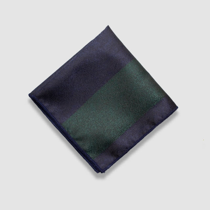 Einstecktuch für Herren mit kontrastierenden Farben und dicken Streifen