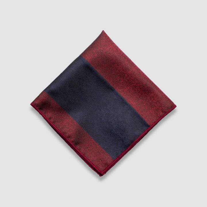 Einstecktuch für Herren mit kontrastierenden Farben und dicken Streifen