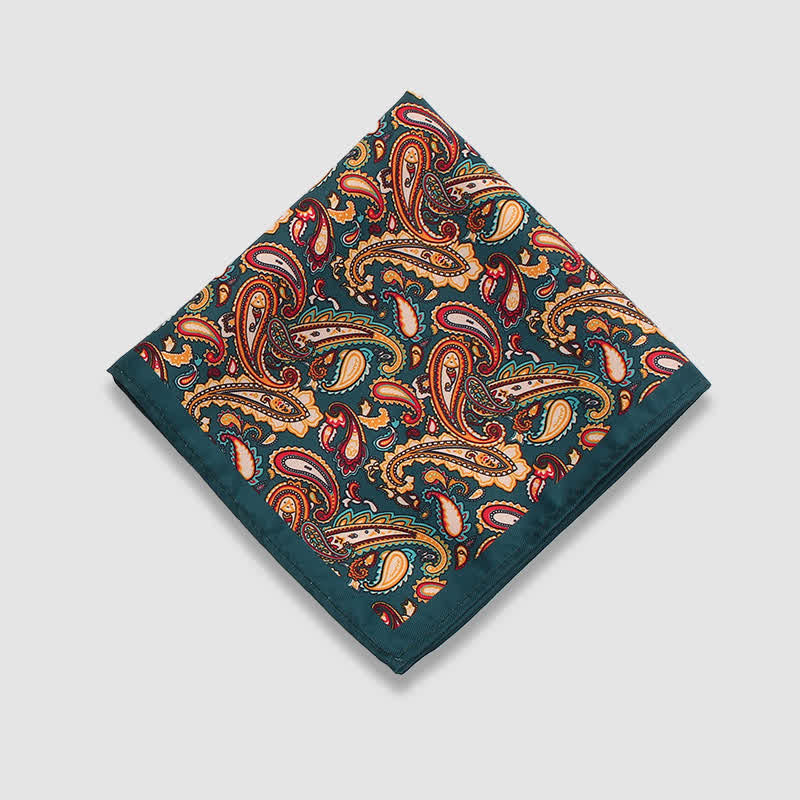 Herren Vintage Paisley Punkte Muster Business Einstecktuch