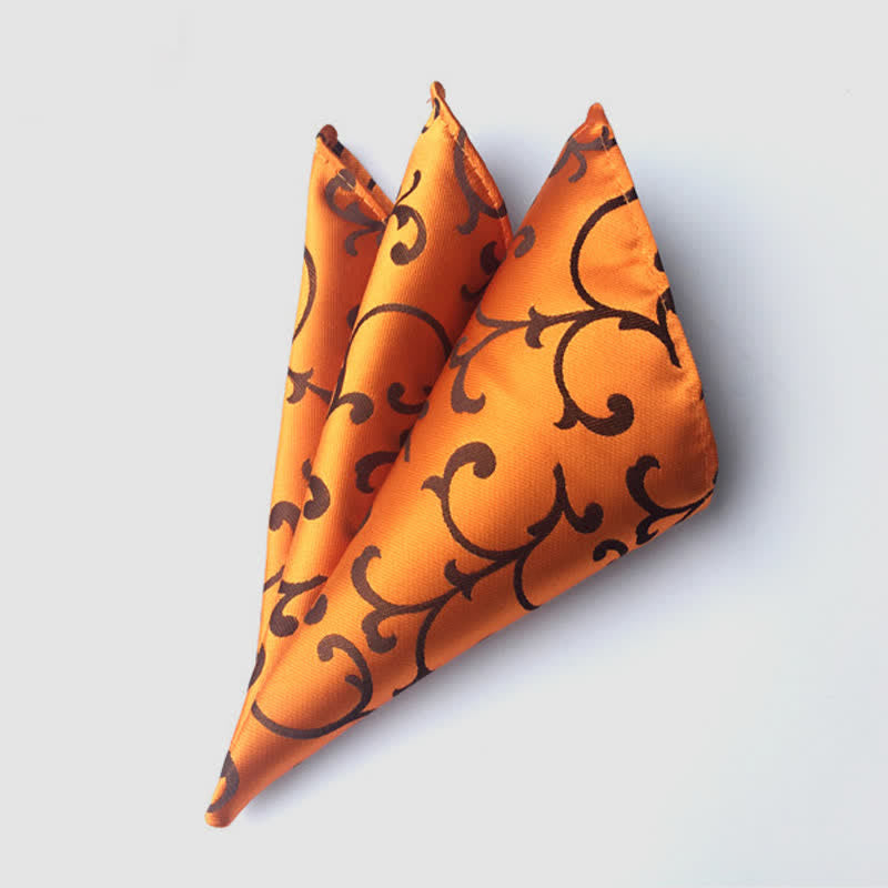 Buntes Einstecktuch für Herren mit Paisley-Blumen für die Hochzeit