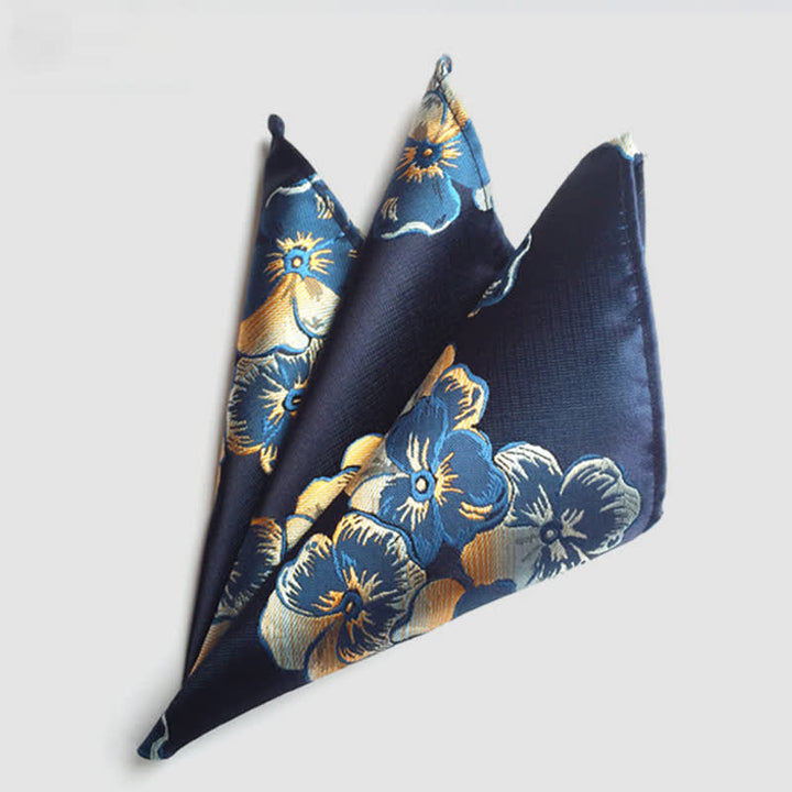 Buntes Einstecktuch für Herren mit Paisley-Blumen für die Hochzeit