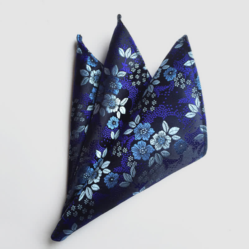 Buntes Einstecktuch für Herren mit Paisley-Blumen für die Hochzeit