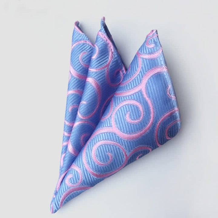 Buntes Einstecktuch für Herren mit Paisley-Blumen für die Hochzeit