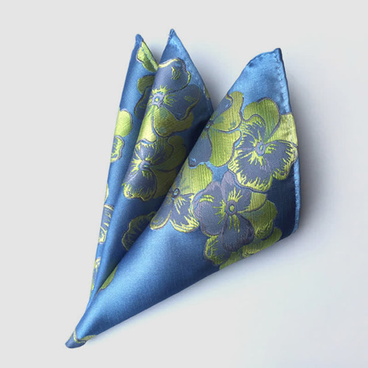 Buntes Einstecktuch für Herren mit Paisley-Blumen für die Hochzeit