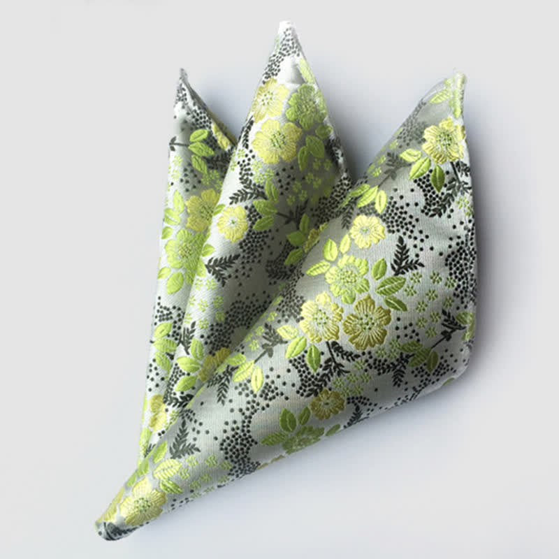 Buntes Einstecktuch für Herren mit Paisley-Blumen für die Hochzeit