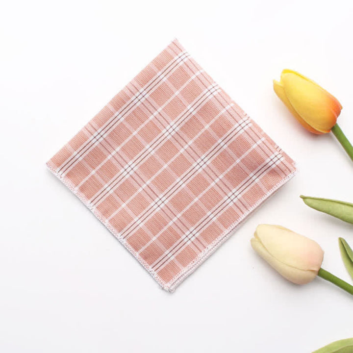 Schlichtes kariertes Einstecktuch aus Baumwolle für Herren