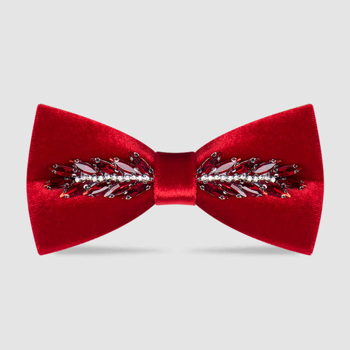 Herren Witty Crystal Samt Fliege