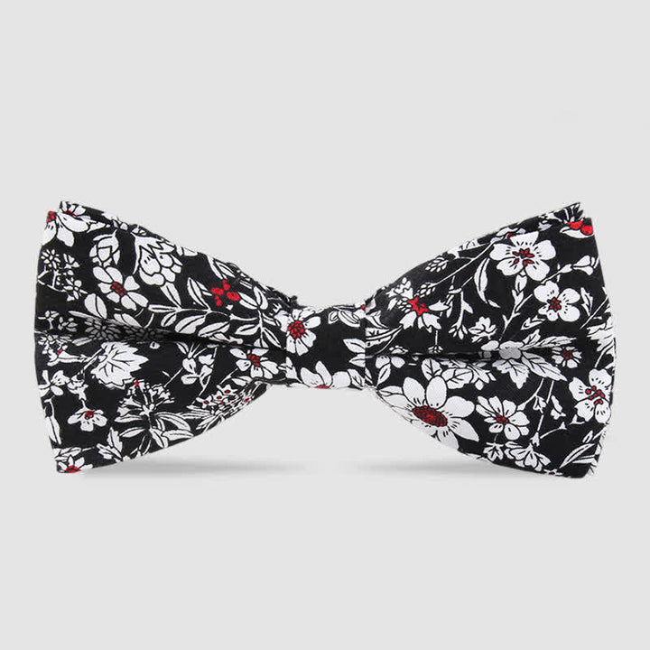 Herren Baumwolle Wald Blumenmuster Fliege