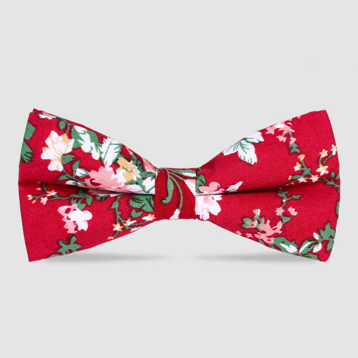 Herren Baumwolle Wald Blumenmuster Fliege