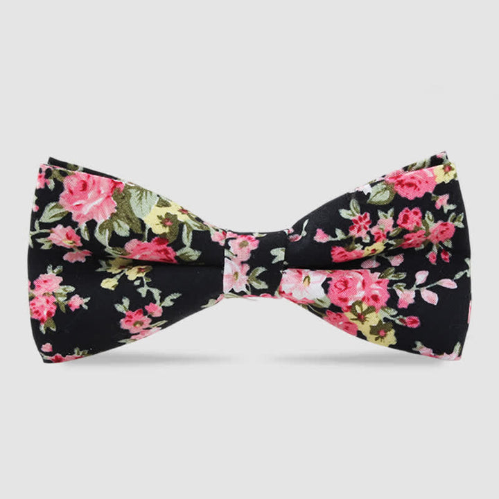 Herren Baumwolle Wald Blumenmuster Fliege