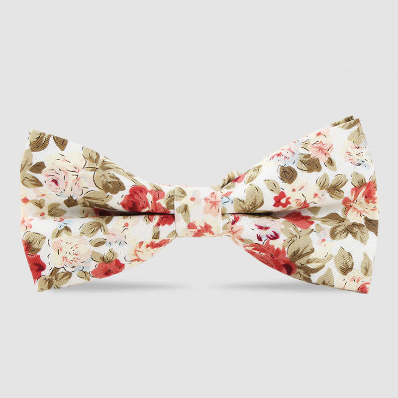 Herren Baumwolle Wald Blumenmuster Fliege