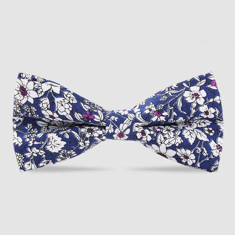 Herren Baumwolle Wald Blumenmuster Fliege