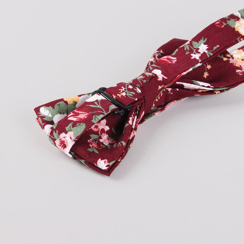 Herren Baumwolle Wald Blumenmuster Fliege