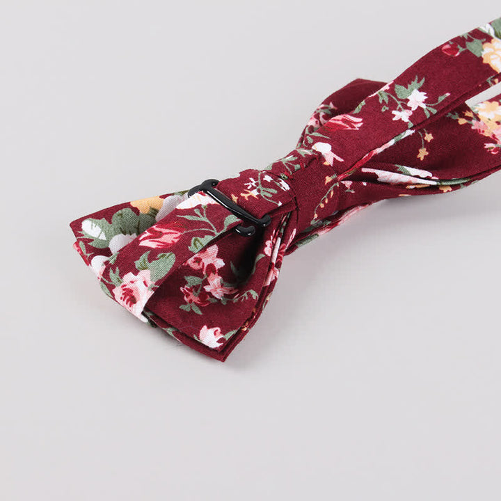 Herren Baumwolle Wald Blumenmuster Fliege