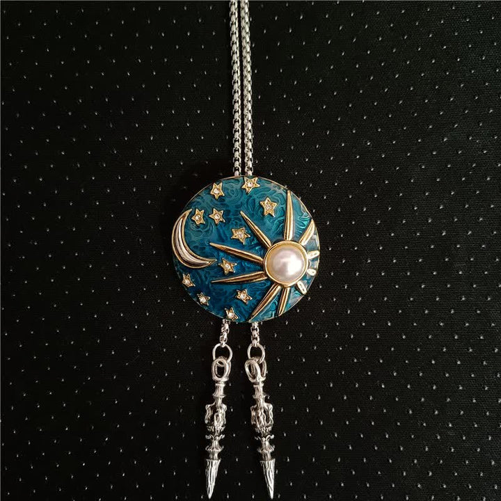 Vintage Sonne und Mond mit Perle Bolotie