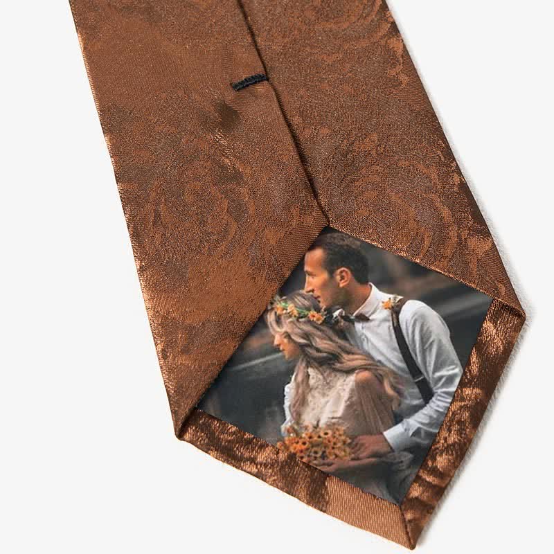 3Stk Vintage Bronze Blumen Fliegen- und Krawatten-Set für Herren