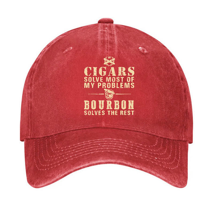 Bourbon – Verstellbare Baseballkappe „Solve The Rest Problems“