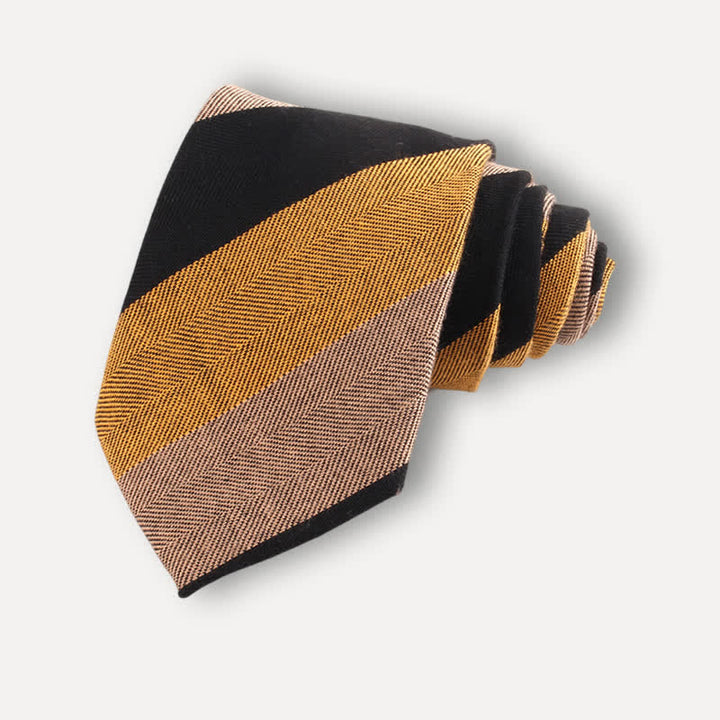 Weicher britischer Herrenkrawatte mit Wollstruktur und Streifen - Stil #2 - image 3